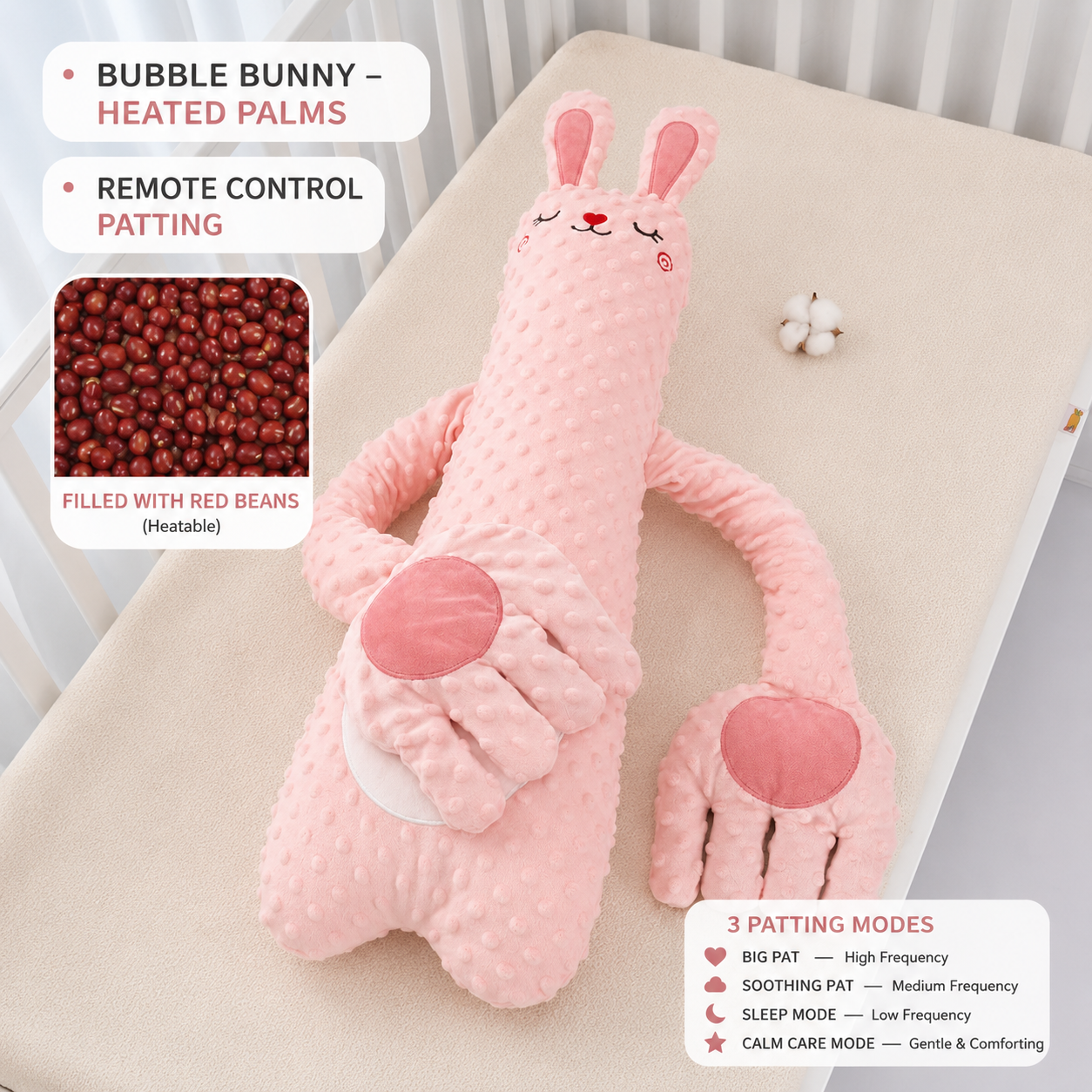 Bunny bow patting toy